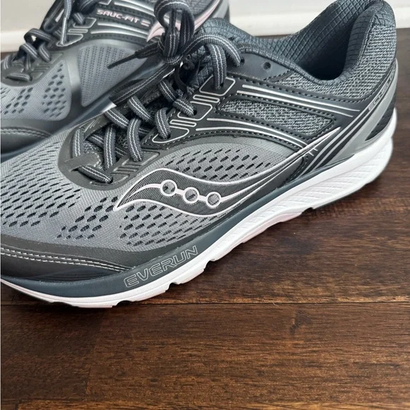 Saucony Charcoal Gray & Pink Athletic Sneakers Women’s size 9W (Like New) - Picture 4 of 12